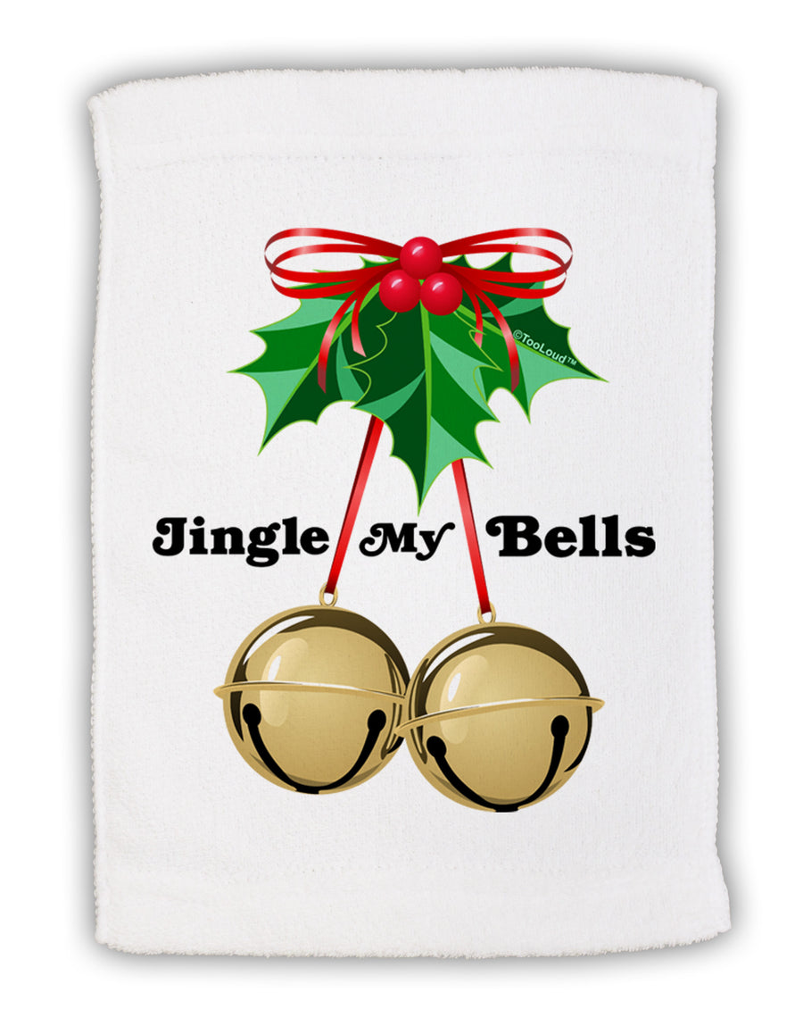 Jingle My Bells Micro Terry Sport Towel 11 x 18 inches-TooLoud-White-Davson Sales