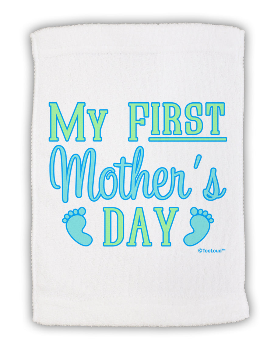 My First Mother's Day - Baby Feet - Blue Micro Terry Sport Towel 15 X 22 inches by TooLoud-Sport Towel-TooLoud-White-Davson Sales