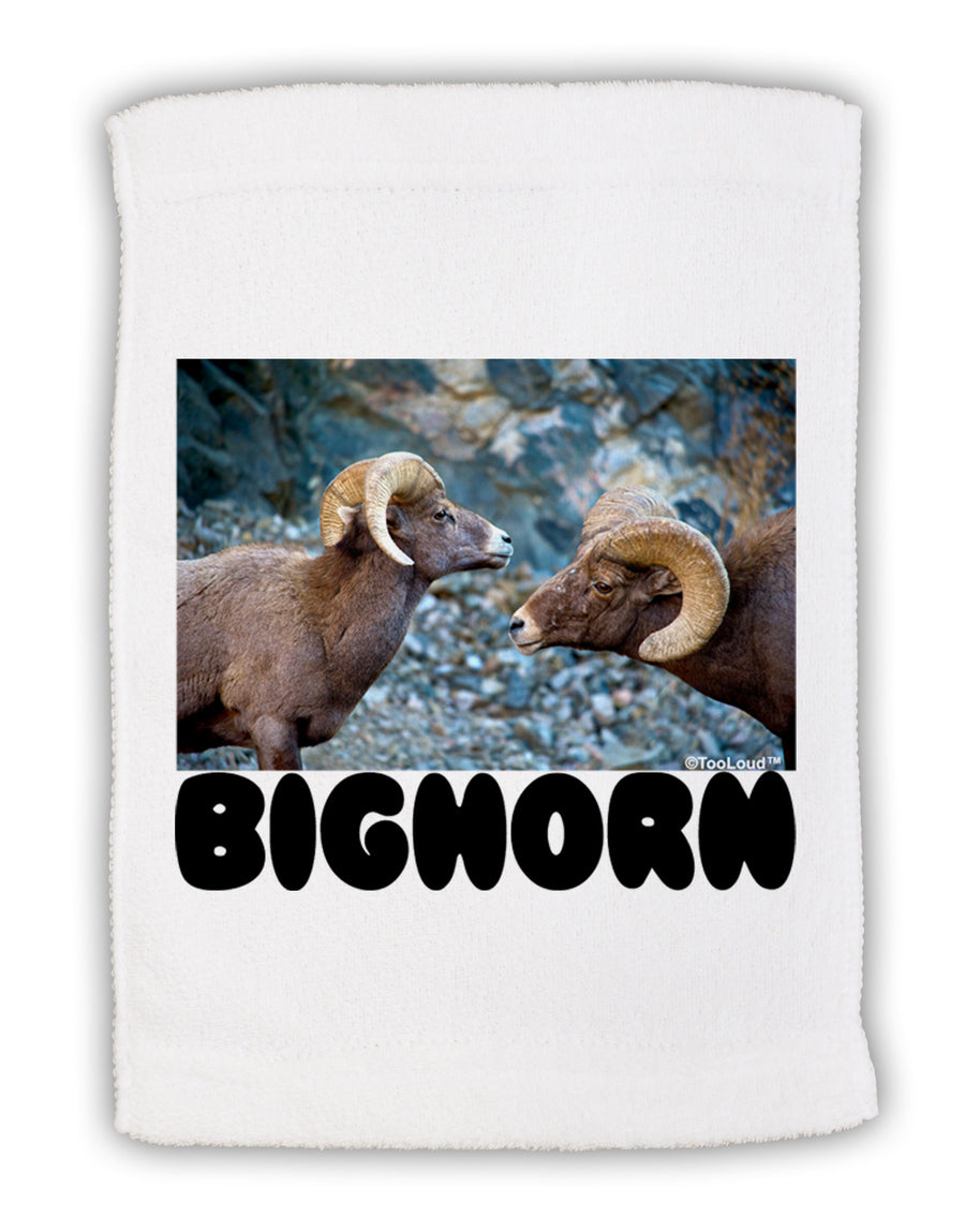 TooLoud Two Bighorn Rams Text Micro Terry Sport Towel 11 x 18 inches-TooLoud-White-Davson Sales