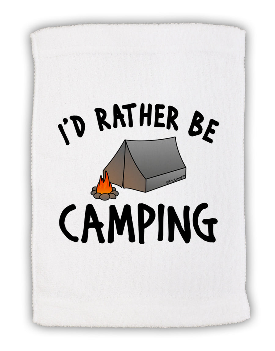 I'd Rather Be Camping Micro Terry Sport Towel 11 x 18 inches-TooLoud-White-Davson Sales