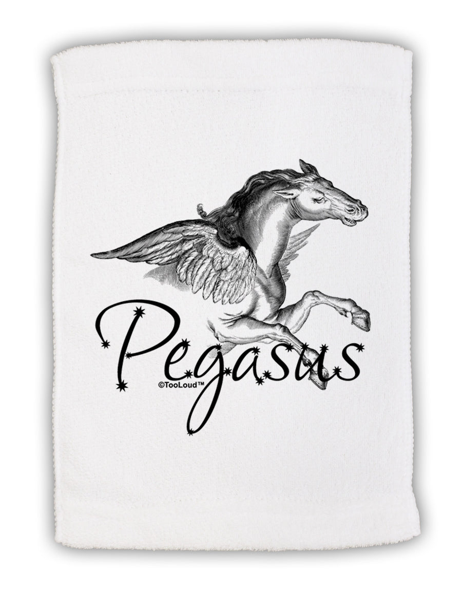 Pegasus Illustration Micro Terry Sport Towel 11 x 18 inches-TooLoud-White-Davson Sales