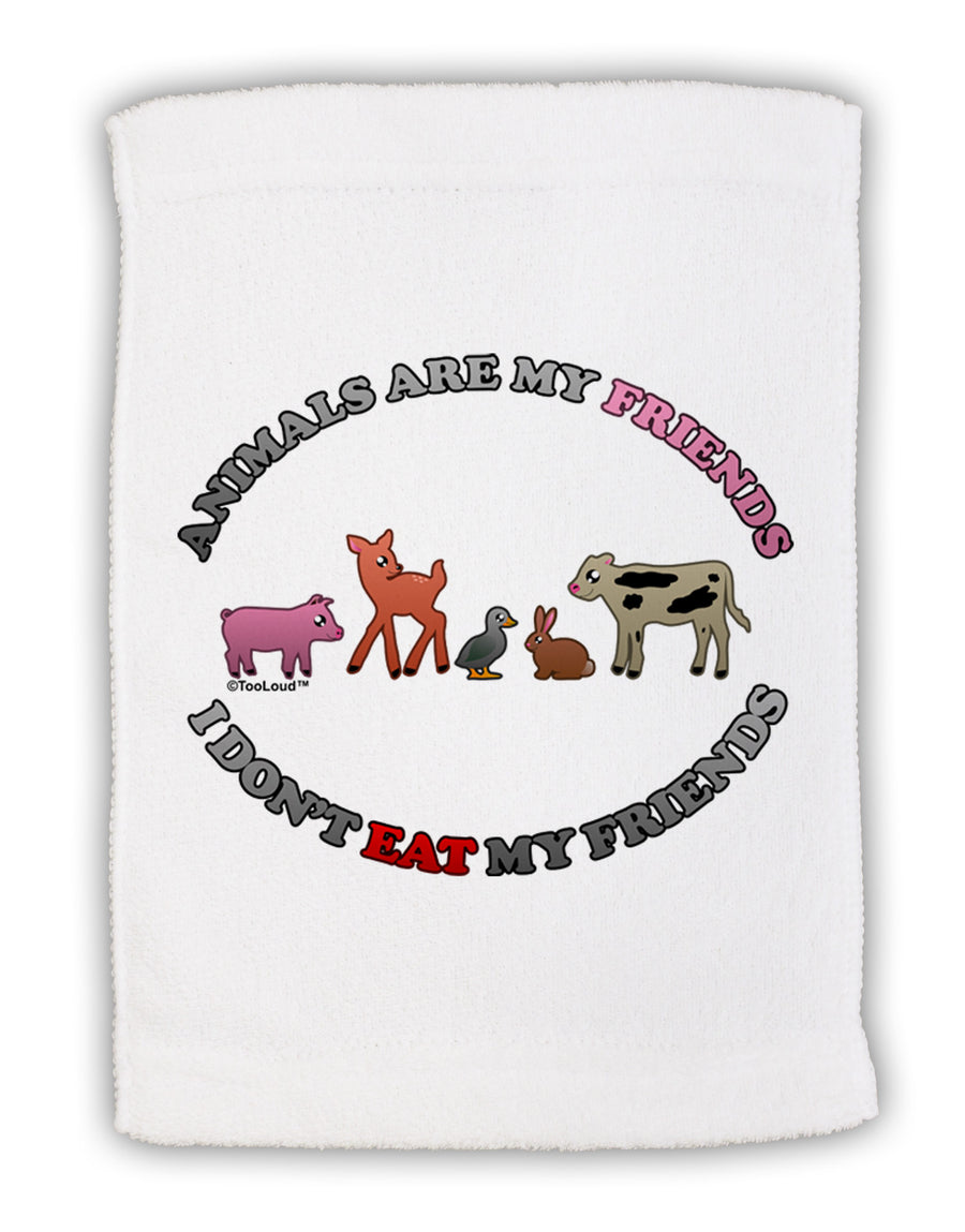 I Don't Eat My Friends Micro Terry Sport Towel 15 X 22 inches-Sport Towel-TooLoud-White-Davson Sales