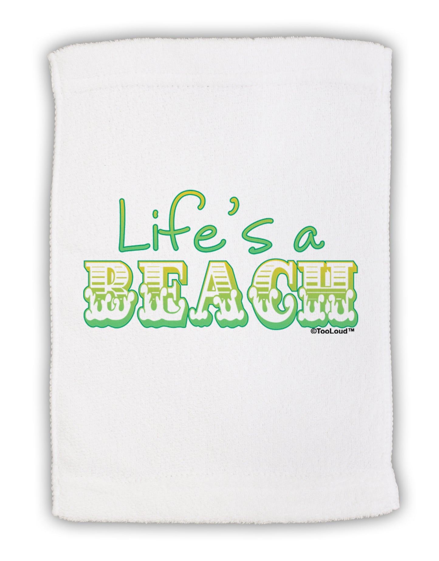 Lifes a Beach Color Micro Terry Sport Towel 15 X 22 inches by TooLoud-Sport Towel-TooLoud-White-Davson Sales