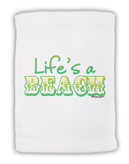 Lifes a Beach Color Micro Terry Sport Towel 15 X 22 inches by TooLoud-Sport Towel-TooLoud-White-Davson Sales