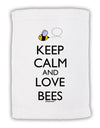 Keep Calm and Love Bees Color Micro Terry Sport Towel 11 x 18 inches-TooLoud-White-Davson Sales