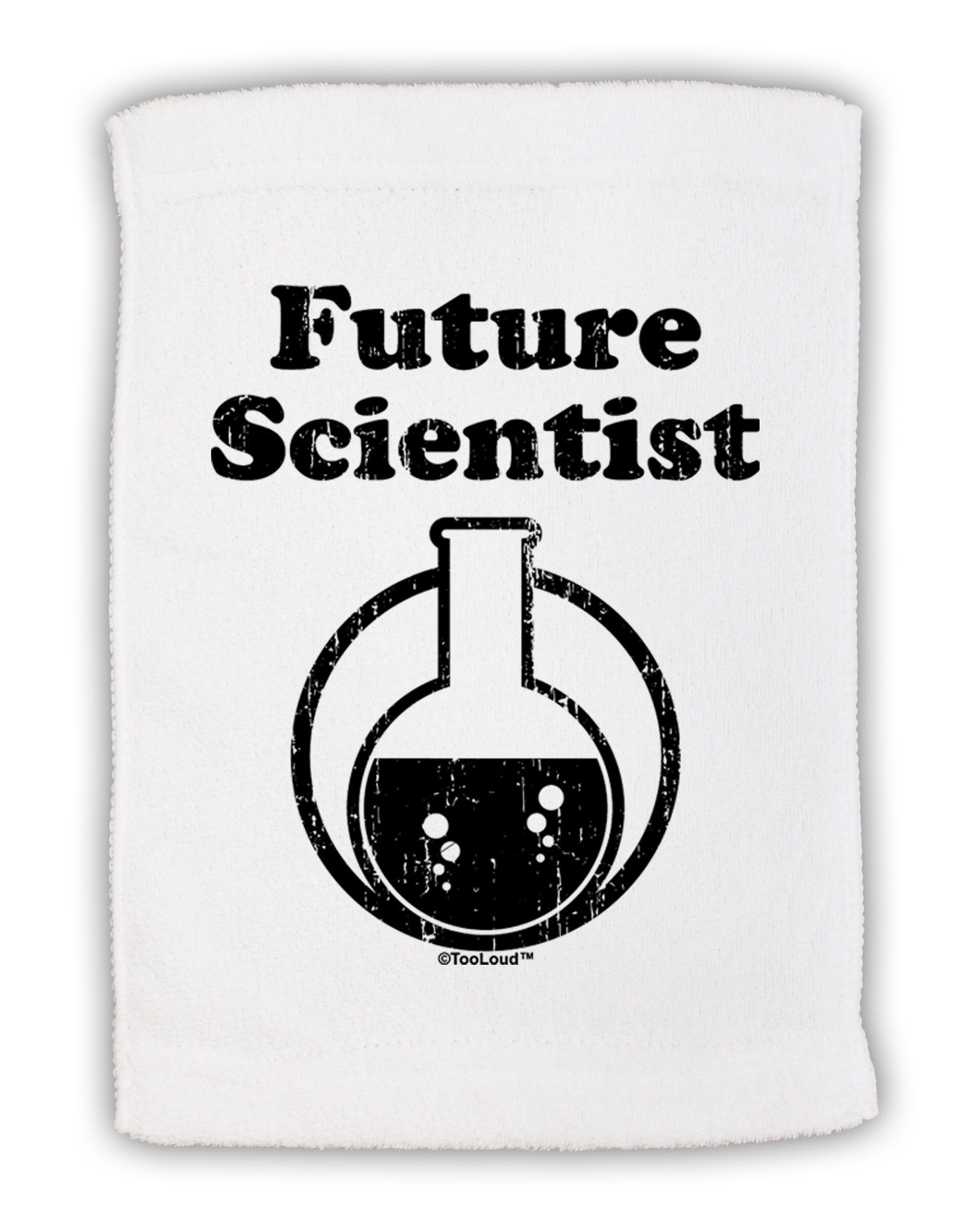 Future Scientist Distressed Micro Terry Sport Towel 11 x 18 inches-TooLoud-White-Davson Sales
