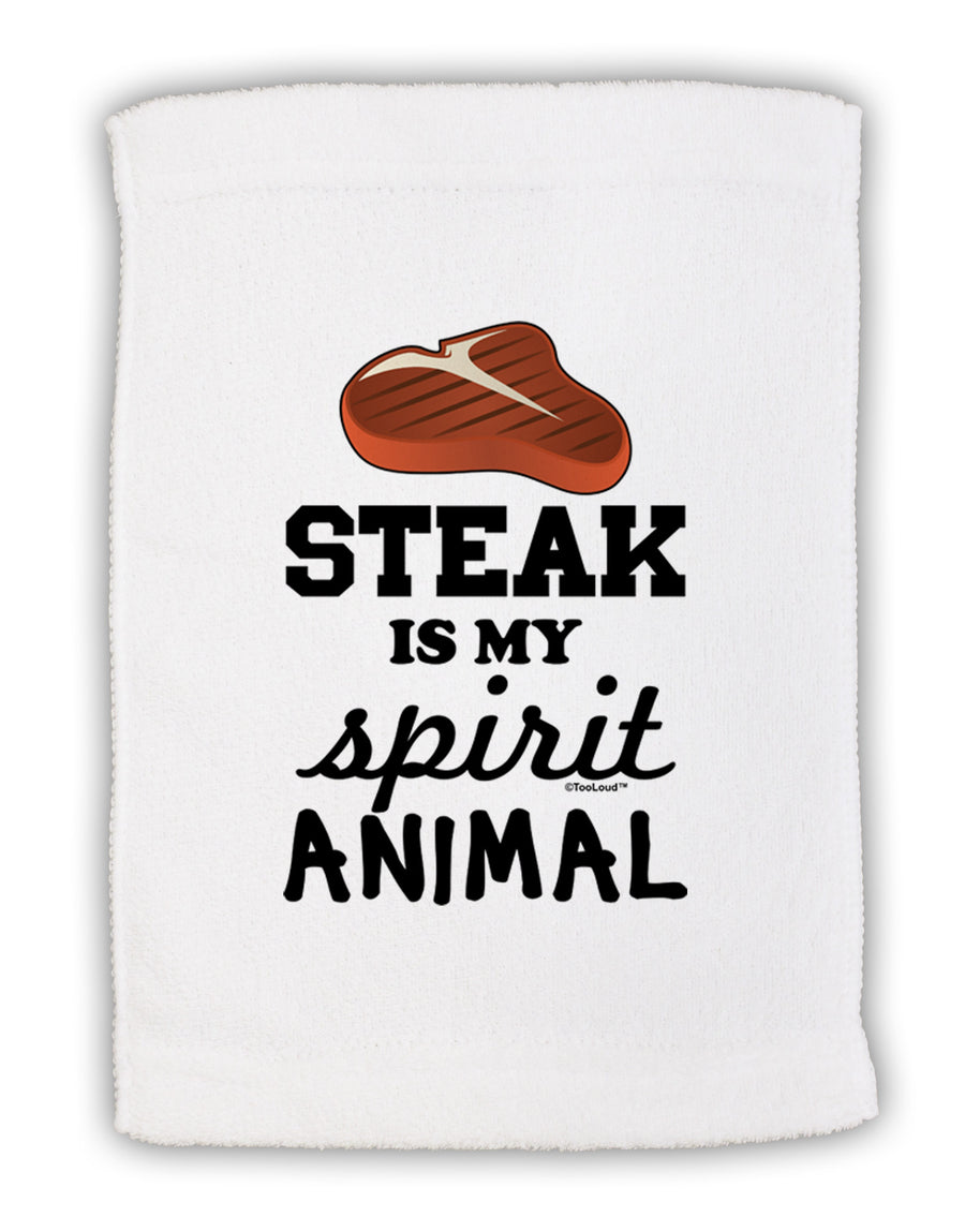 Steak Is My Spirit Animal Micro Terry Sport Towel 11 x 18 inches-TooLoud-White-Davson Sales