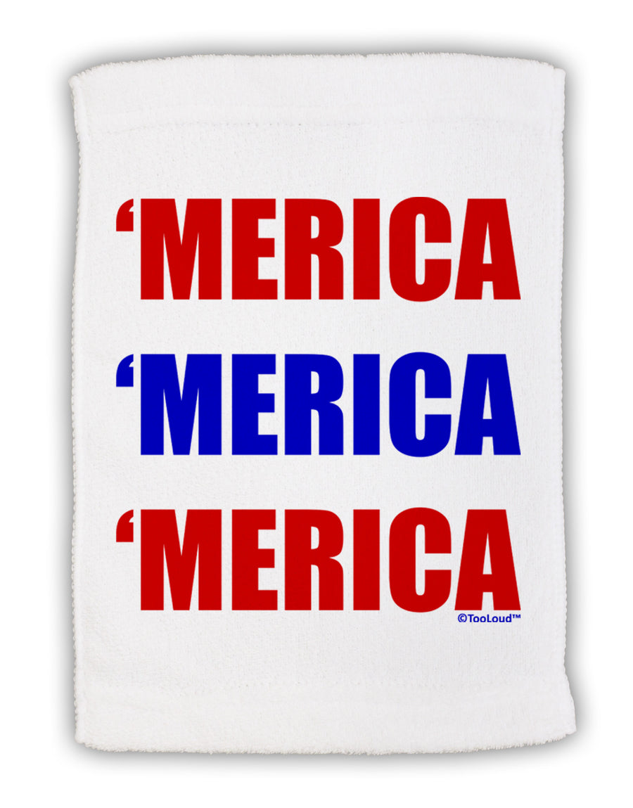 Merica Merica Merica - Red and Blue Micro Terry Sport Towel 15 X 22 inches-Sport Towel-TooLoud-White-Davson Sales