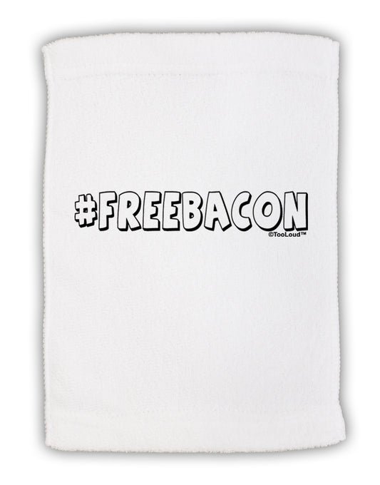 Hashtag Free Bacon Decorative Micro Terry Sport Towel 11 x 18 inches-TooLoud-White-Davson Sales