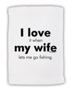 I Love My Wife - Fishing Micro Terry Sport Towel 15 X 22 inches by TooLoud-Sport Towel-TooLoud-White-Davson Sales