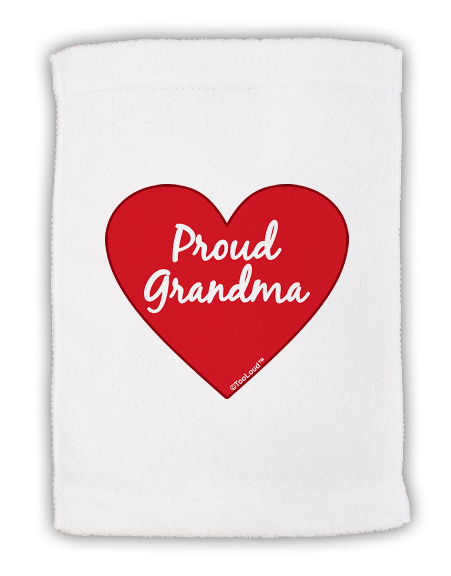 Proud Grandma Heart Micro Terry Sport Towel 15 X 22 inches by TooLoud-Sport Towel-TooLoud-White-Davson Sales