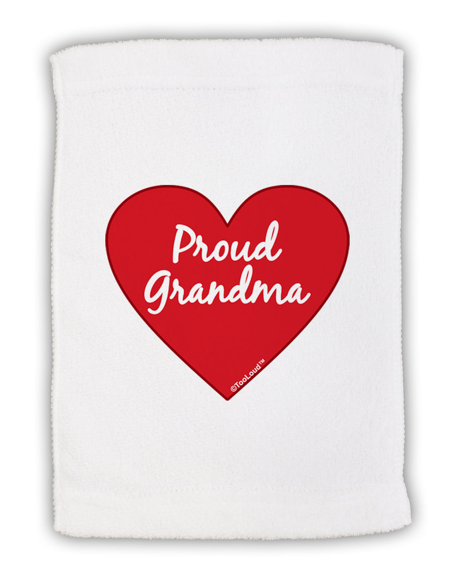 Proud Grandma Heart Micro Terry Sport Towel 15 X 22 inches by TooLoud-Sport Towel-TooLoud-White-Davson Sales