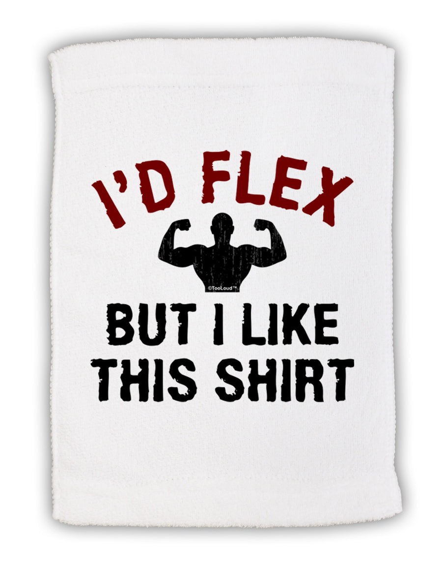 I'd Flex But I Like This Shirt Micro Terry Sport Towel 11 x 18 inches-TooLoud-White-Davson Sales