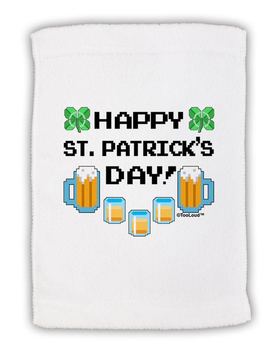 Pixel Happy St Patricks Day Micro Terry Sport Towel 11 x 18 inches-TooLoud-White-Davson Sales