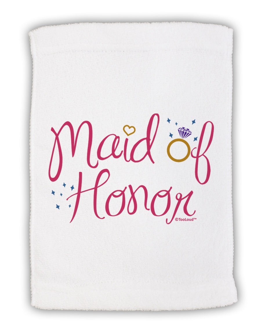 Maid of Honor - Diamond Ring Design - Color Micro Terry Sport Towel 15 X 22 inches-Sport Towel-TooLoud-White-Davson Sales