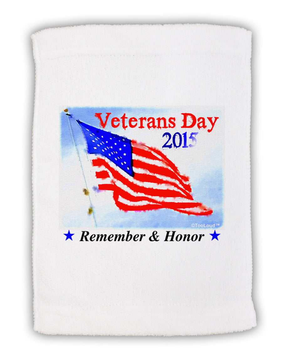 Veterans Day 2015 WaterColor Micro Terry Sport Towel 11 x 18 inches-TooLoud-White-Davson Sales