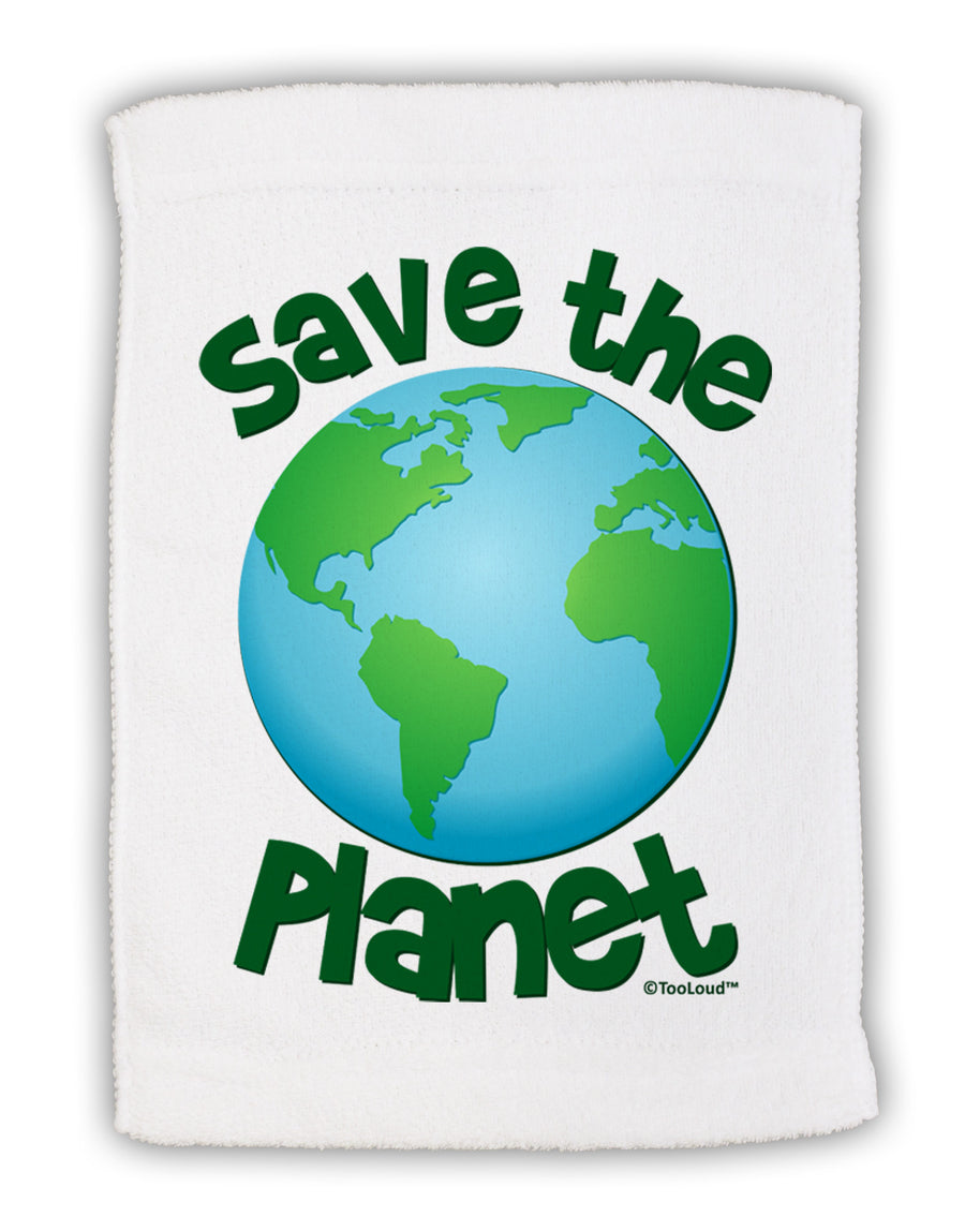 Save the Planet - Earth Micro Terry Sport Towel 15 X 22 inches-Sport Towel-TooLoud-White-Davson Sales