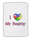 I Heart My Daughter - Autism Awareness Micro Terry Sport Towel 15 X 22 inches by TooLoud-Sport Towel-TooLoud-White-Davson Sales