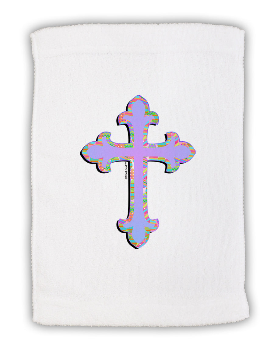 Easter Color Cross Micro Terry Sport Towel 11 x 18 inches-TooLoud-White-Davson Sales