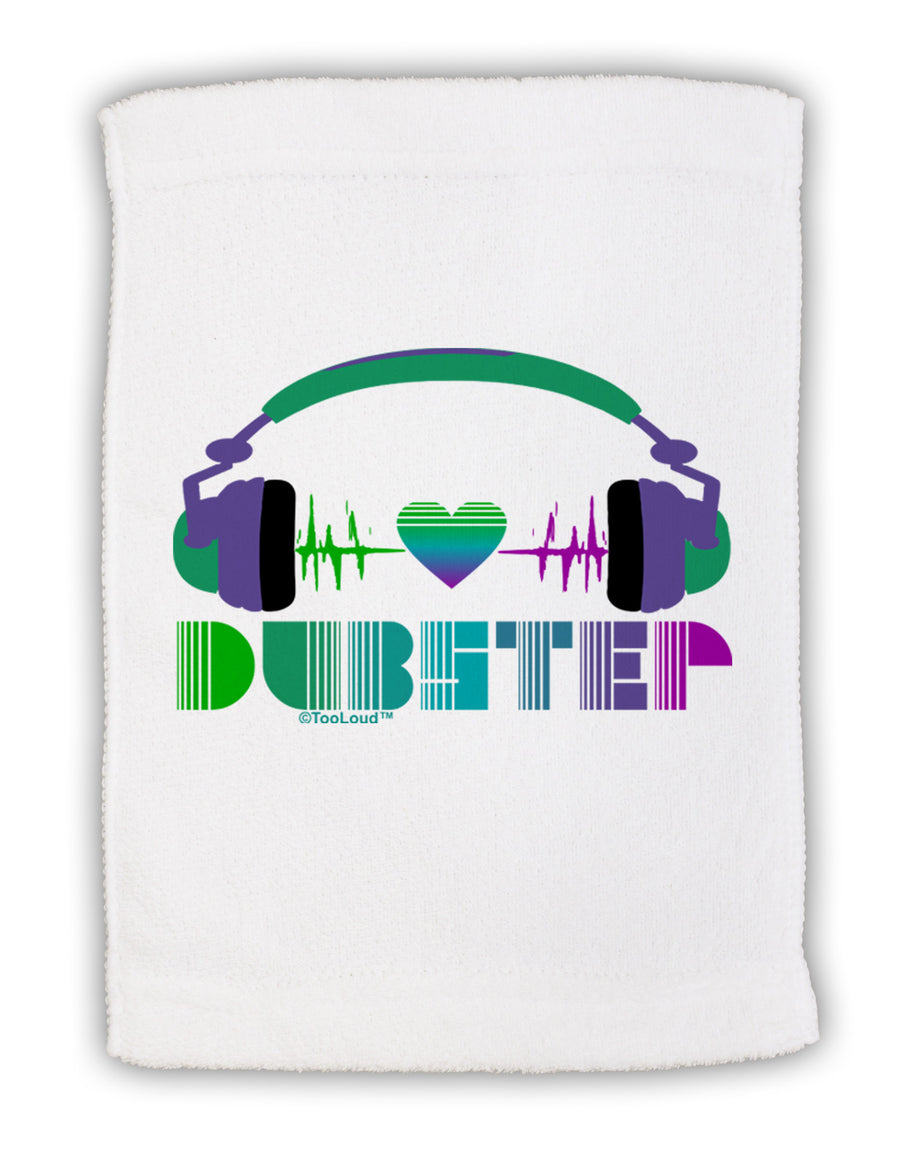 Heart Dubstep Micro Terry Sport Towel 11 x 18 inches-TooLoud-White-Davson Sales