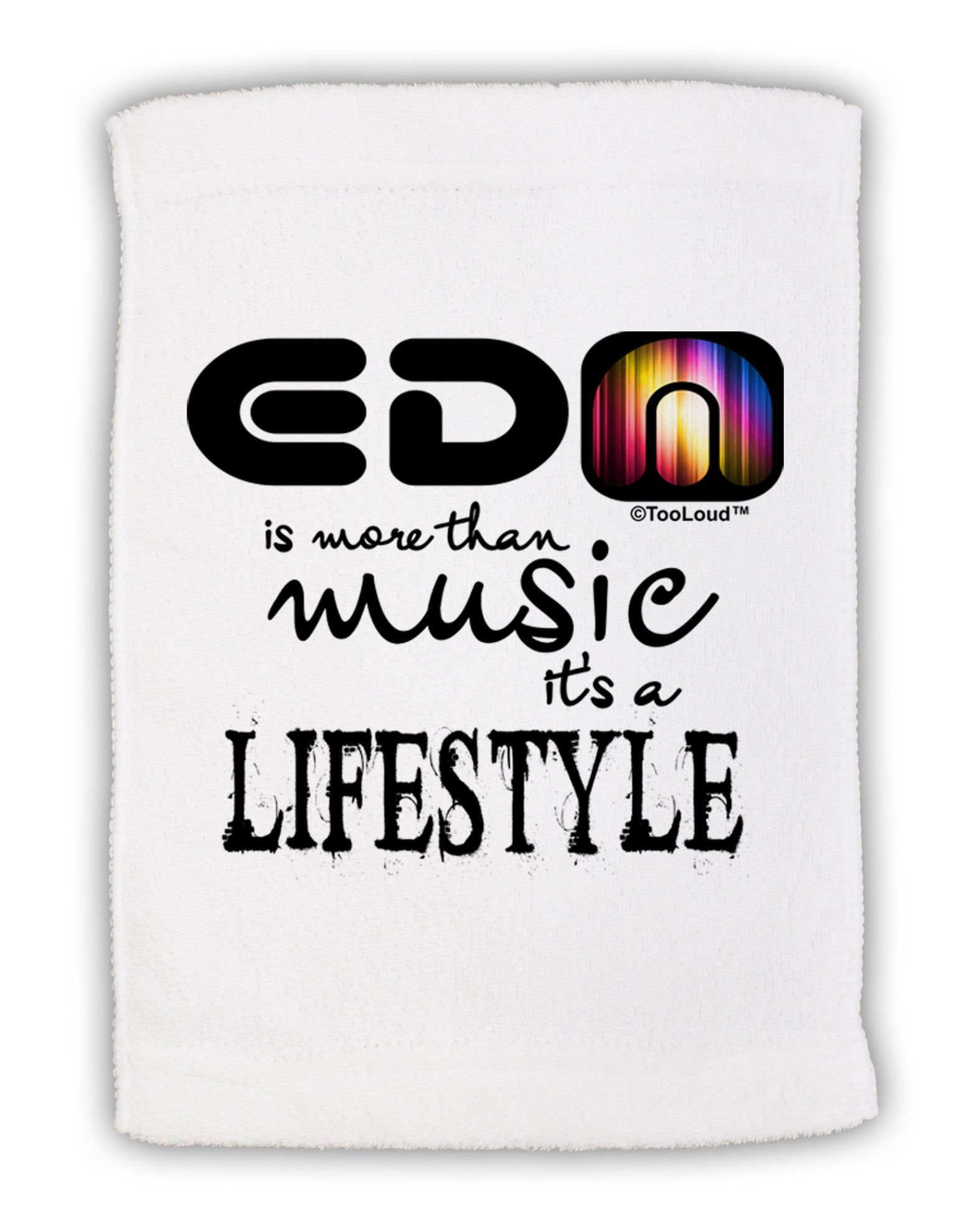 EDM - A Lifestyle Micro Terry Sport Towel 11 x 18 inches-TooLoud-White-Davson Sales