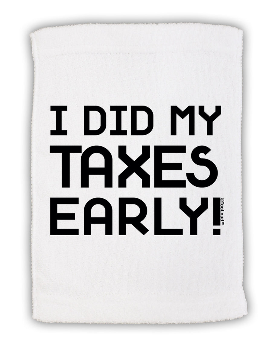 I Did My Taxes Early Micro Terry Sport Towel 11 x 18 inches-Sport Towel-TooLoud-White-Davson Sales