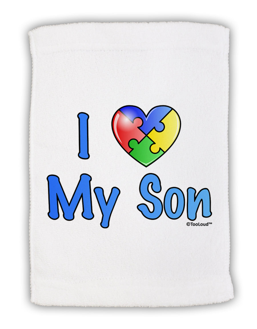 I Heart My Son - Autism Awareness Micro Terry Sport Towel 15 X 22 inches by TooLoud-Sport Towel-TooLoud-White-Davson Sales