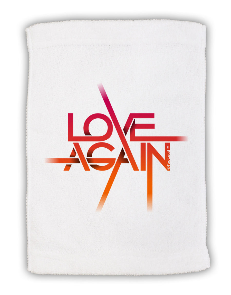 Love Again Typography Micro Terry Sport Towel 15 X 22 inches-Sport Towel-TooLoud-White-Davson Sales