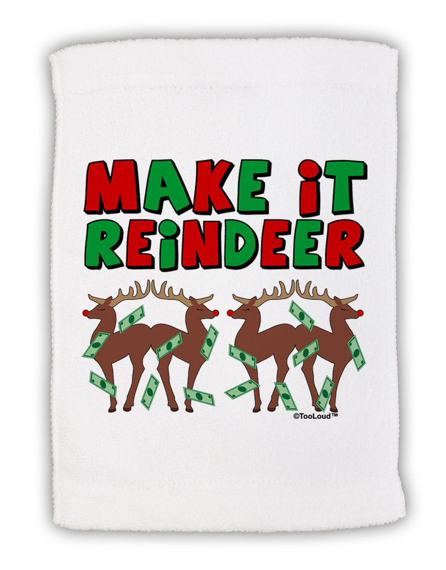 Make It Reindeer Micro Terry Sport Towel 11 x 18 inches-TooLoud-White-Davson Sales