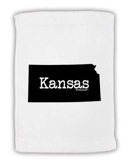 Kansas - United States Shape Micro Terry Sport Towel 11 x 18 Inch-Sport Towel-TooLoud-White-Davson Sales