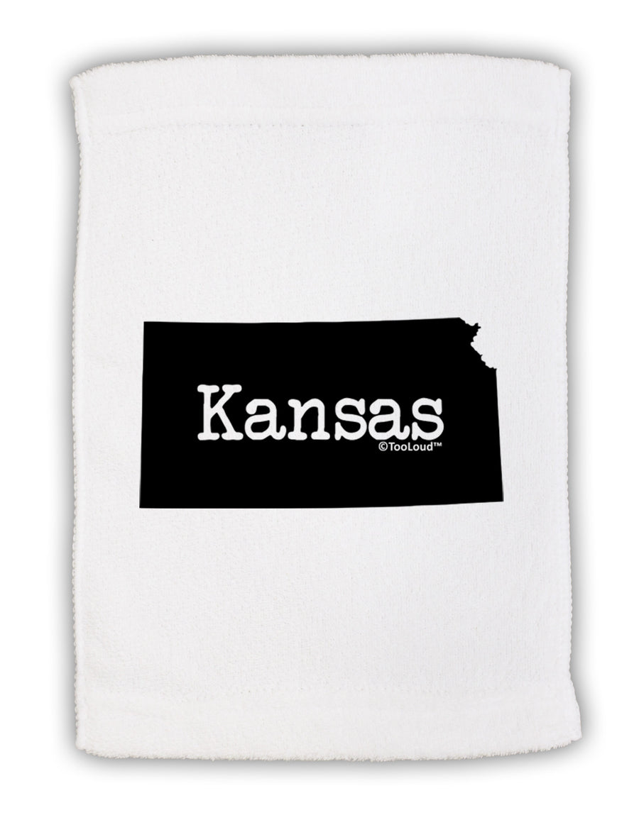 Kansas - United States Shape Micro Terry Sport Towel 11 x 18 Inch-Sport Towel-TooLoud-White-Davson Sales