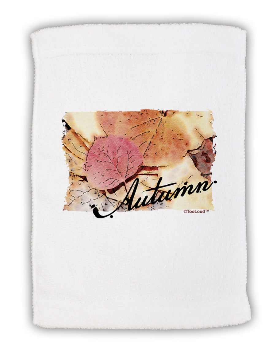 Colorado - Autumn WaterColor Text Micro Terry Sport Towel 11 x 18 inches-TooLoud-White-Davson Sales