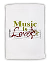 Music Is Love Micro Terry Sport Towel 15 X 22 inches-Sport Towel-TooLoud-White-Davson Sales