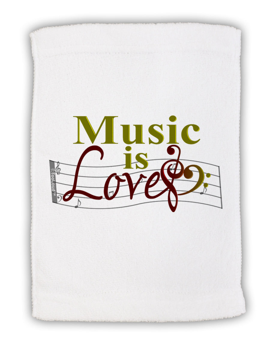 Music Is Love Micro Terry Sport Towel 15 X 22 inches-Sport Towel-TooLoud-White-Davson Sales