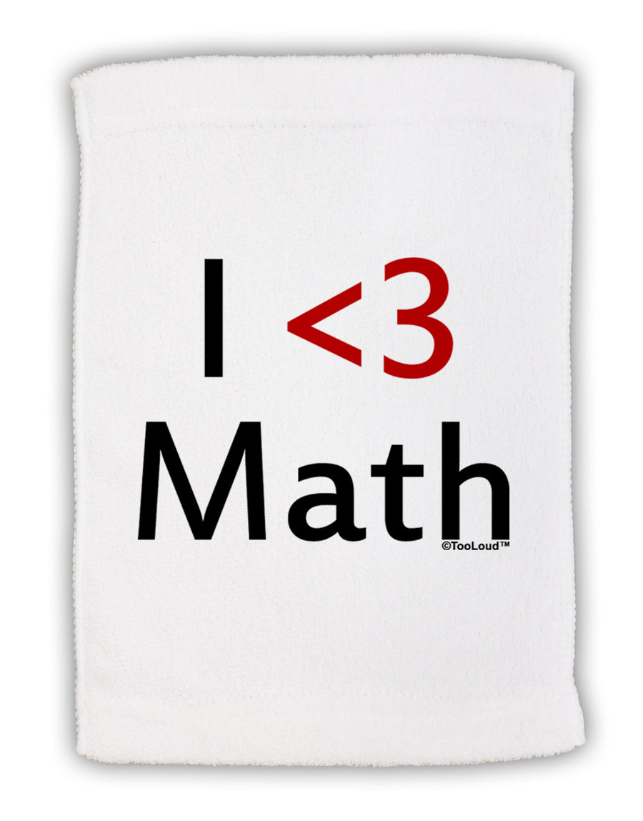 I Heart Math Micro Terry Sport Towel 15 X 22 inches by TooLoud-Sport Towel-TooLoud-White-Davson Sales