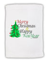 Merry Christmas & Happy New Year Micro Terry Sport Towel 11 x 18 inches-Sport Towel-TooLoud-White-Davson Sales