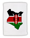 Kenya Flag Silhouette Micro Terry Sport Towel 11 x 18 inches-TooLoud-White-Davson Sales