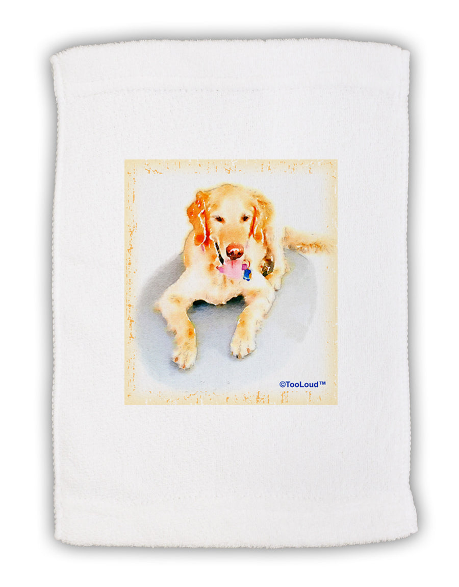 Laying Retriever Watercolor Micro Terry Sport Towel 11 x 18 inches-Sport Towel-TooLoud-White-Davson Sales