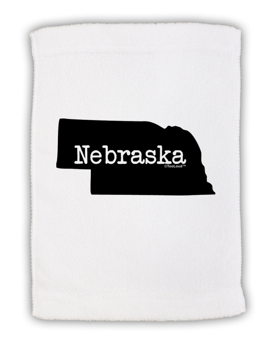 Nebraska - United States Shape Micro Terry Sport Towel 11 x 18 Inch by TooLoud-Sport Towel-TooLoud-White-Davson Sales