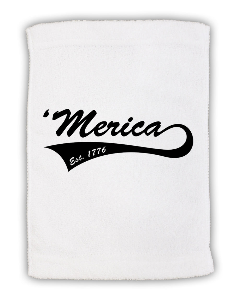 Merica Established 1776 Micro Terry Sport Towel 15 X 22 inches by TooLoud-Sport Towel-TooLoud-White-Davson Sales