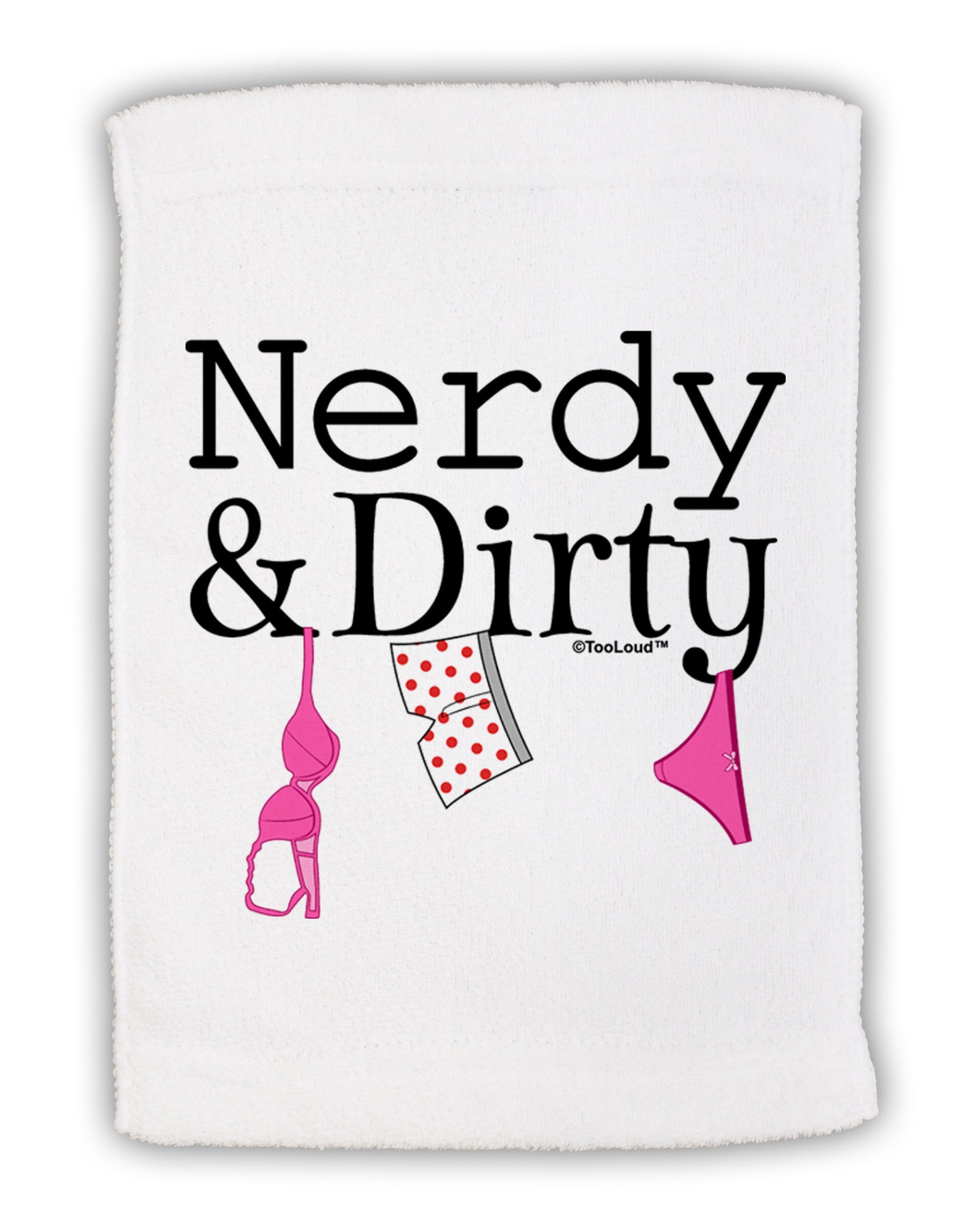 Nerdy and Dirty Micro Terry Sport Towel 15 X 22 inches by TooLoud-Sport Towel-TooLoud-White-Davson Sales