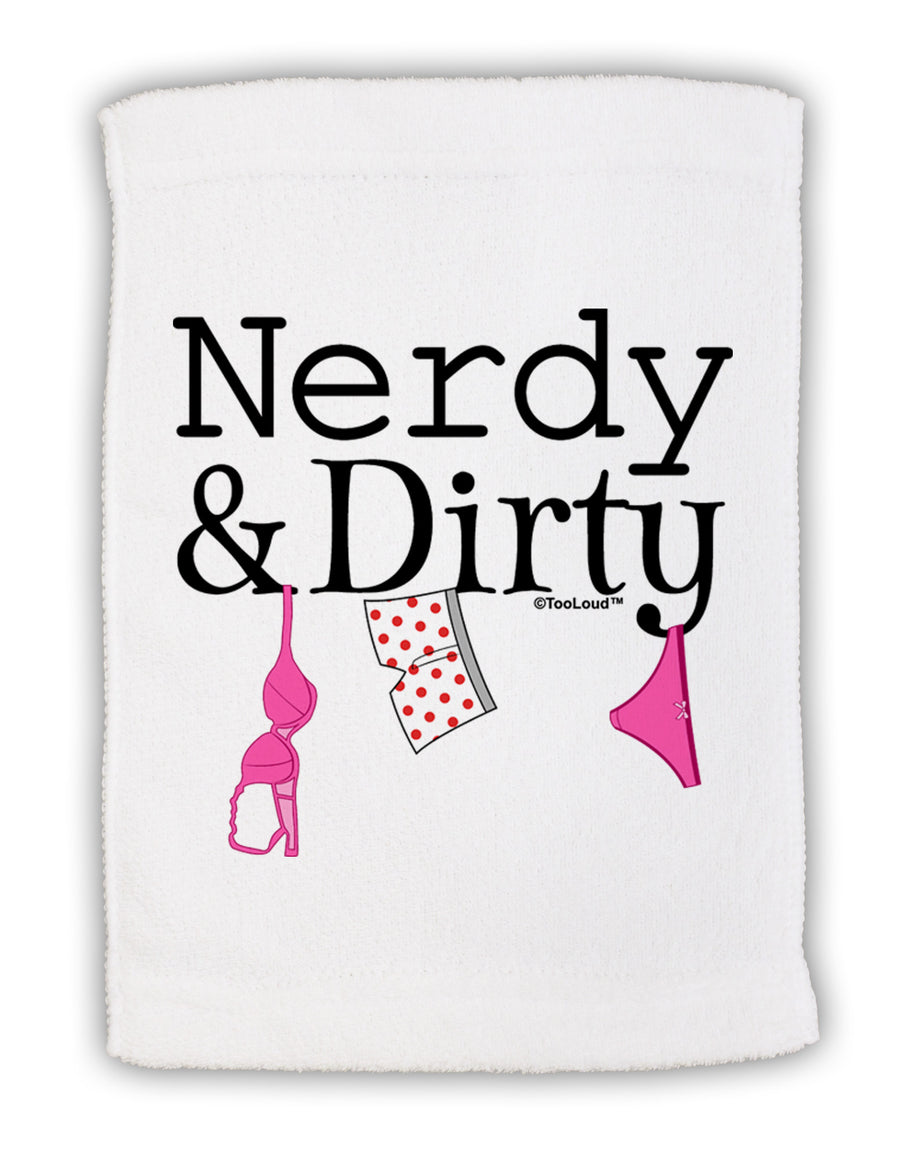 Nerdy and Dirty Micro Terry Sport Towel 15 X 22 inches by TooLoud-Sport Towel-TooLoud-White-Davson Sales