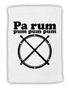 Pa Rum Pum Pum Pum BnW Micro Terry Sport Towel 11 x 18 inches-TooLoud-White-Davson Sales