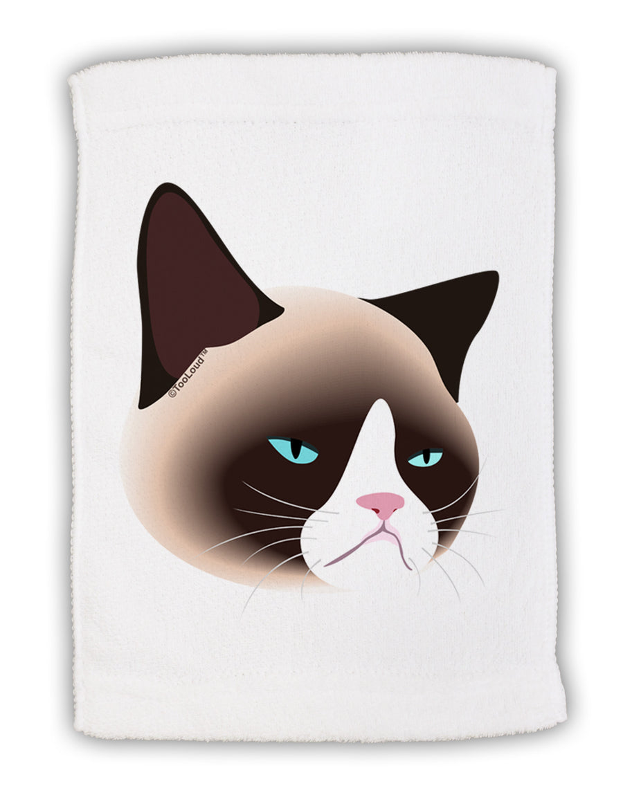 Cute Disgruntled Siamese Cat Micro Terry Sport Towel 15 X 22 inches-Sport Towel-TooLoud-White-Davson Sales