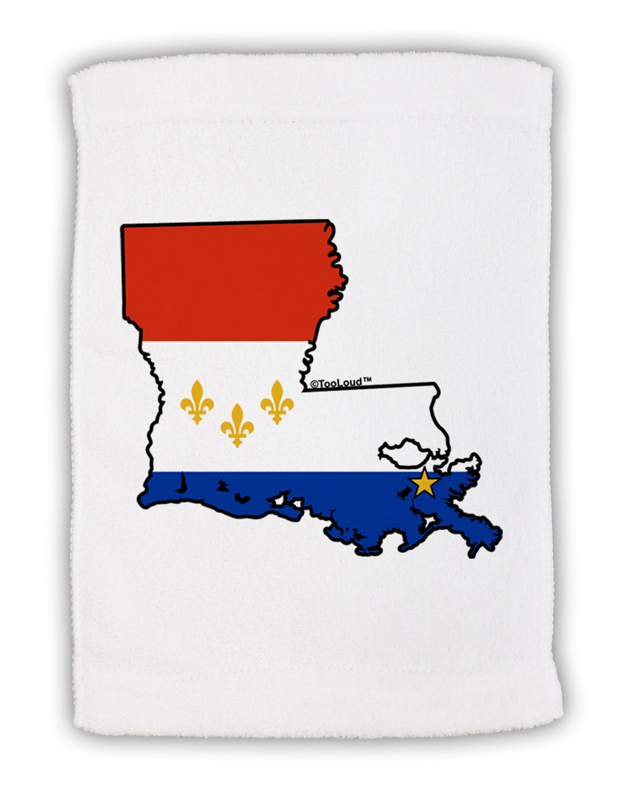 New Orleans Louisiana Flag Micro Terry Sport Towel 11 x 18 inches-TooLoud-White-Davson Sales
