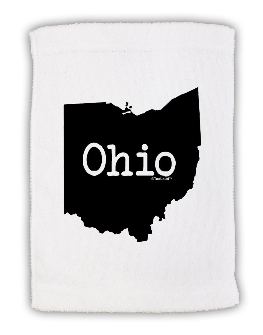 Ohio - United States Shape Micro Terry Sport Towel 11 x 18 Inch by TooLoud-Sport Towel-TooLoud-White-Davson Sales