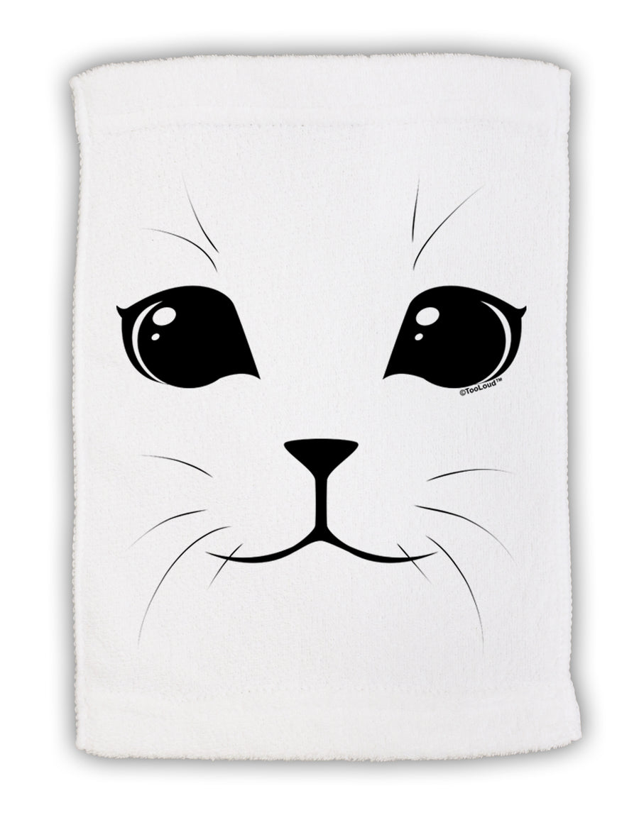 Cute Cat Face Micro Terry Sport Towel 15 X 22 inches by TooLoud-Sport Towel-TooLoud-White-Davson Sales