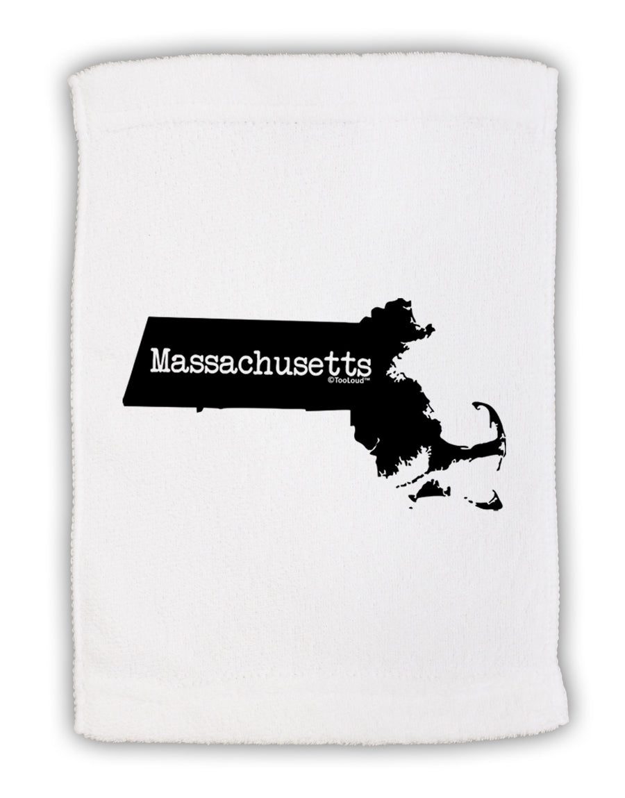 Massachusetts - United States Shape Micro Terry Sport Towel 11 x 18 Inch-Sport Towel-TooLoud-White-Davson Sales