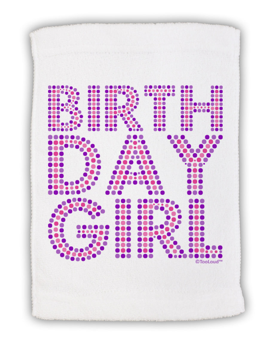 Birthday Girl - Pink and Purple Dots Micro Terry Sport Towel 11 x 18 Inch by TooLoud-Sport Towel-TooLoud-White-Davson Sales