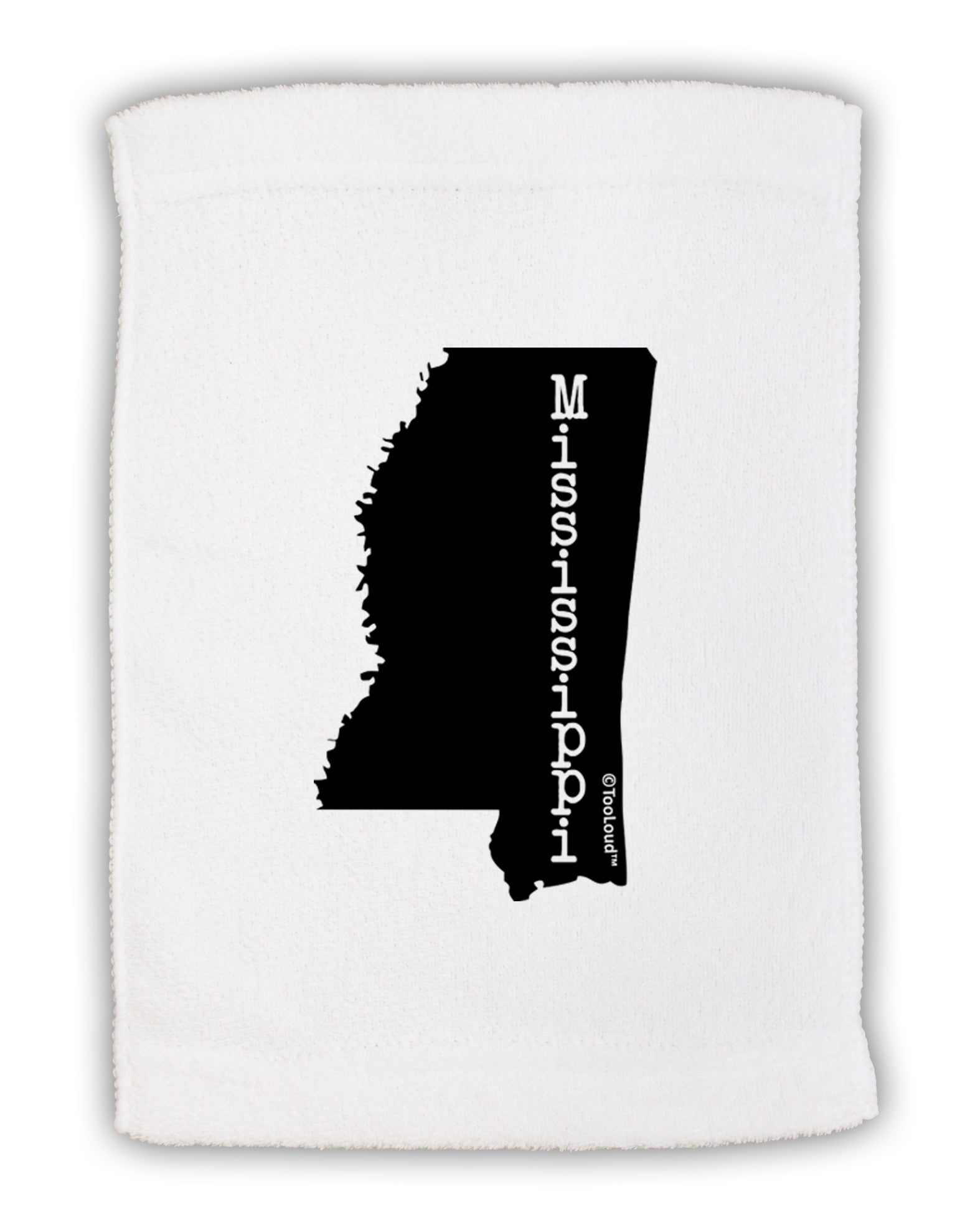 Mississippi - United States Shape Micro Terry Sport Towel 11 x 18 Inch-Sport Towel-TooLoud-White-Davson Sales